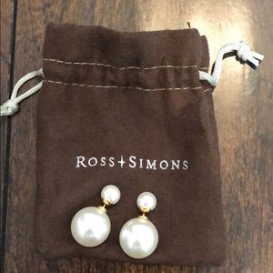 Pearl front-back earrings